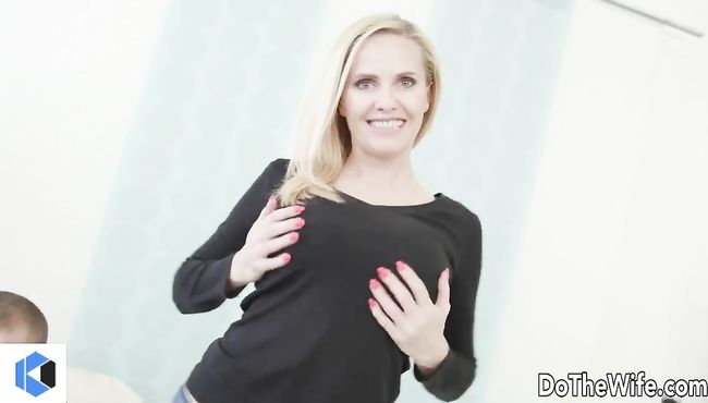 Blonde wife Klara New vs strangers big cock
