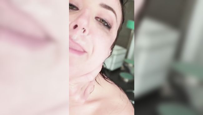 Hot smoking babe has a mouth full of sperm